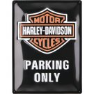 Plåtskylt "Harley parking only"